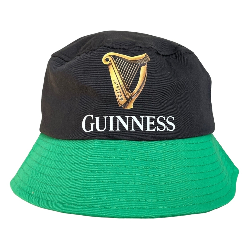 Guinness Bucket Hat Stout Beer Brewery Ireland Dublin Green Black Like New